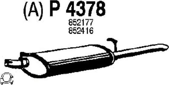 Fenno P4378 - Глушитель выхлопных газов, конечный abcparts.ee