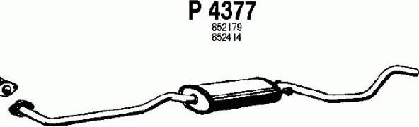 Fenno P4377 - Средний глушитель выхлопных газов abcparts.ee