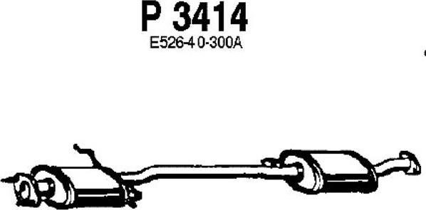 Fenno P3414 - Средний глушитель выхлопных газов abcparts.ee
