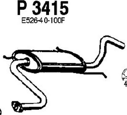 Fenno P3415 - Средний глушитель выхлопных газов abcparts.ee