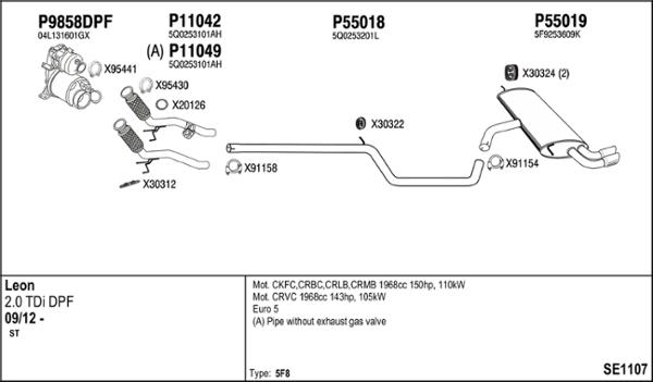 Fenno SE1107 - Система выпуска ОГ abcparts.ee