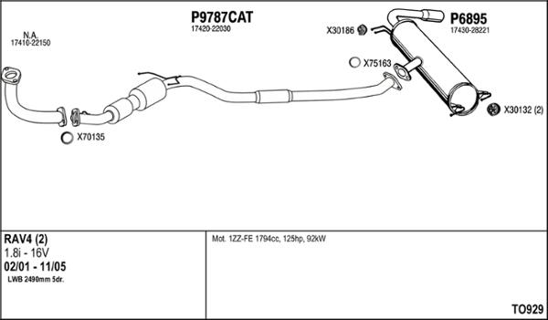 Fenno TO929 - Система выпуска ОГ abcparts.ee