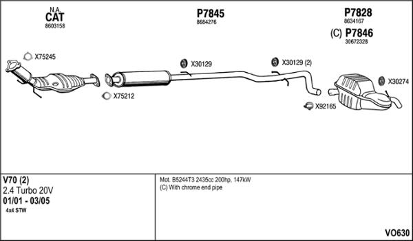 Fenno VO630 - Система выпуска ОГ abcparts.ee