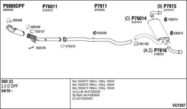 Fenno VO1007 - Система выпуска ОГ abcparts.ee
