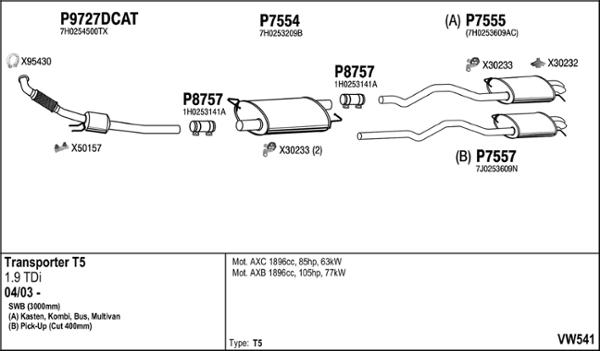 Fenno VW541 - Система выпуска ОГ abcparts.ee