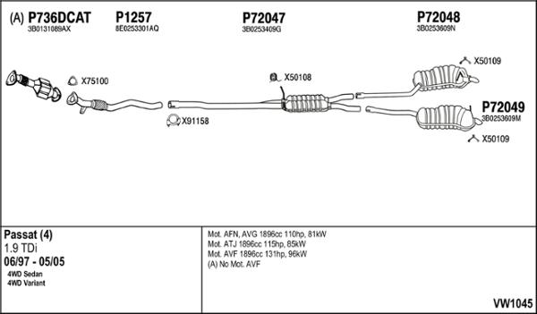 Fenno VW1045 - Система выпуска ОГ abcparts.ee