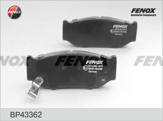 Fenox BP43362 - Тормозные колодки, дисковые, комплект abcparts.ee