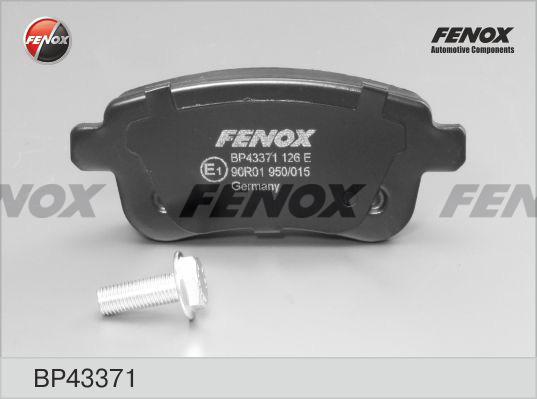 Fenox BP43371 - Тормозные колодки, дисковые, комплект abcparts.ee