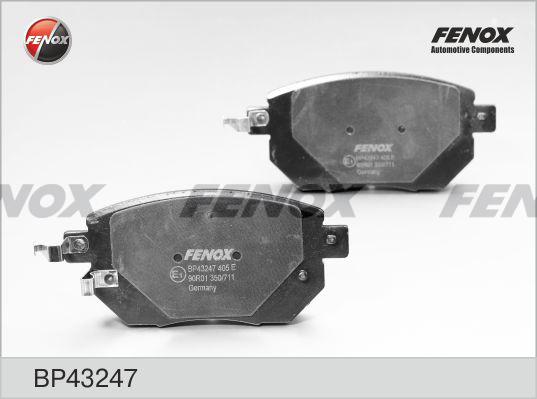 Fenox BP43247 - Тормозные колодки, дисковые, комплект abcparts.ee
