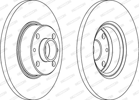 Ferodo DDF038 - Тормозной диск abcparts.ee