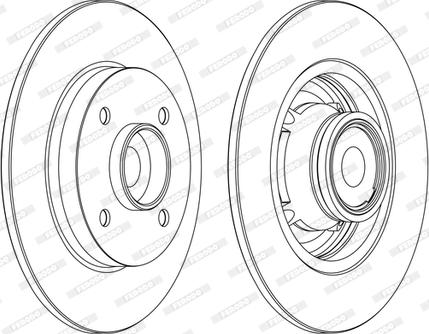 Ferodo DDF1560C-1-D - Тормозной диск abcparts.ee