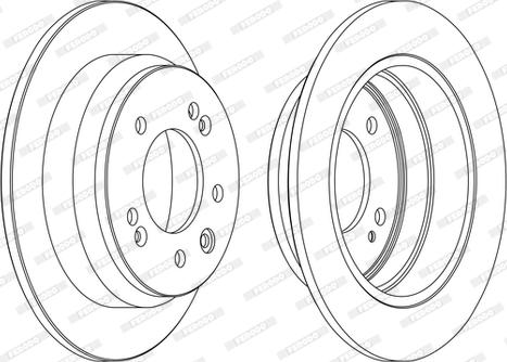 Ferodo DDF1618P-D - Тормозной диск abcparts.ee