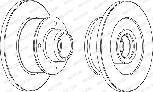 Ferodo DDF137 - Тормозной диск abcparts.ee