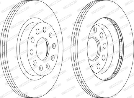 Ferodo DDF1223P-D - Тормозной диск abcparts.ee