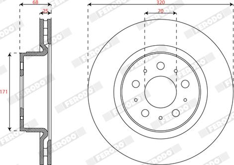 Ferodo DDF3015C - Тормозной диск abcparts.ee