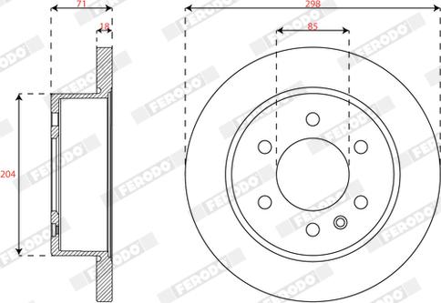 Ferodo DDF3030 - Тормозной диск abcparts.ee