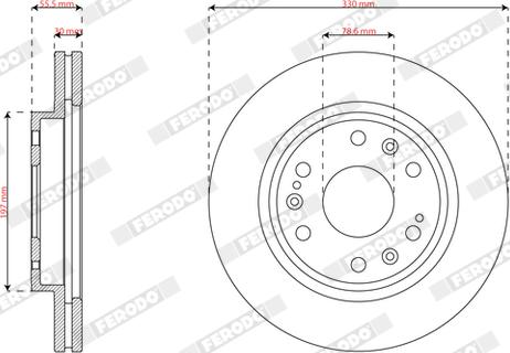Ferodo DDF3195-1 - Тормозной диск abcparts.ee