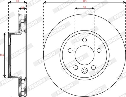 Ferodo DDF3104C-1 - Тормозной диск abcparts.ee