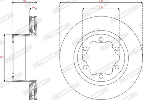 Ferodo DDF3106C-1 - Тормозной диск abcparts.ee