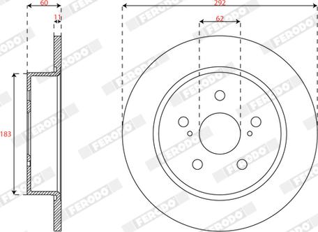 Ferodo DDF3112C - Тормозной диск abcparts.ee
