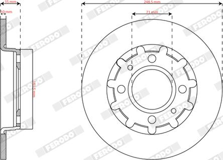 Ferodo DDF2985C - Тормозной диск abcparts.ee