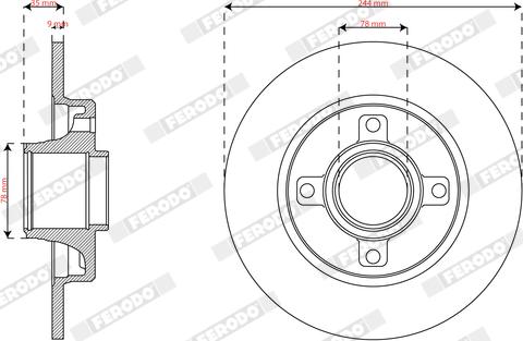 Ferodo DDF2929-1 - Тормозной диск abcparts.ee