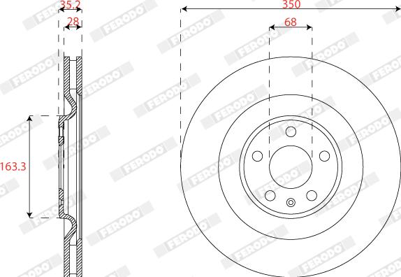Ferodo DDF2661C - Тормозной диск abcparts.ee