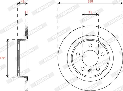 Ferodo DDF2812C - Тормозной диск abcparts.ee
