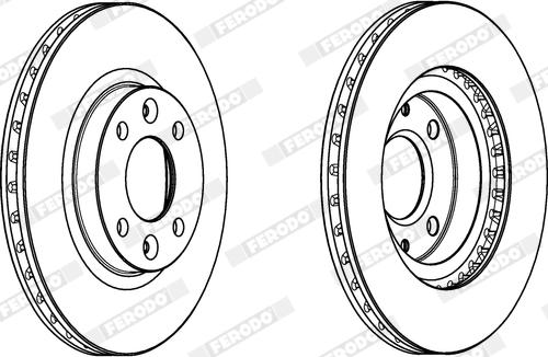 Ferodo DDF2327 - Тормозной диск abcparts.ee
