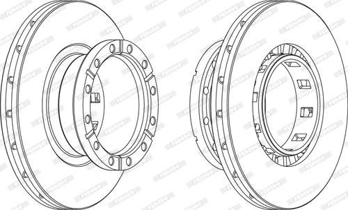 Ferodo FCR318A - Тормозной диск abcparts.ee