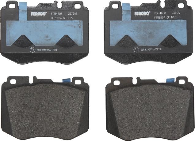 Ferodo FDB4608 - Тормозные колодки, дисковые, комплект abcparts.ee