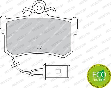 Ferodo FDB463 - Тормозные колодки, дисковые, комплект abcparts.ee