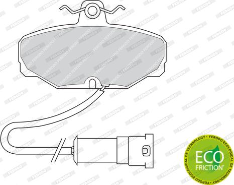 Ferodo FDB408 - Тормозные колодки, дисковые, комплект abcparts.ee