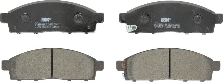 Ferodo FDB4023 - Тормозные колодки, дисковые, комплект abcparts.ee