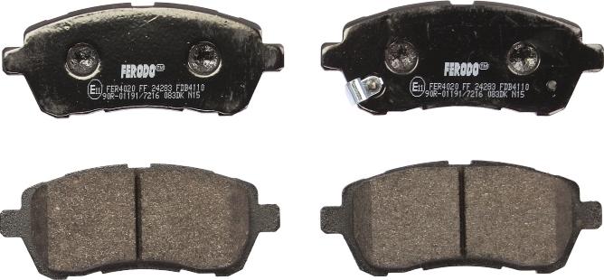 Ferodo FDB4110 - Тормозные колодки, дисковые, комплект abcparts.ee