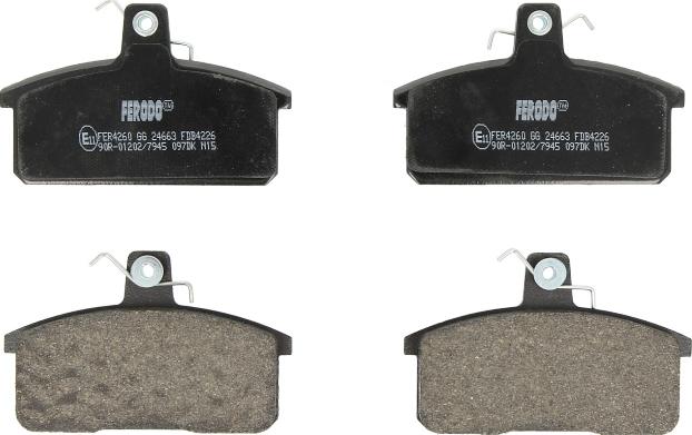 Ferodo FDB4226 - Тормозные колодки, дисковые, комплект abcparts.ee