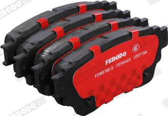 Ferodo FDB5166-S - Тормозные колодки, дисковые, комплект abcparts.ee