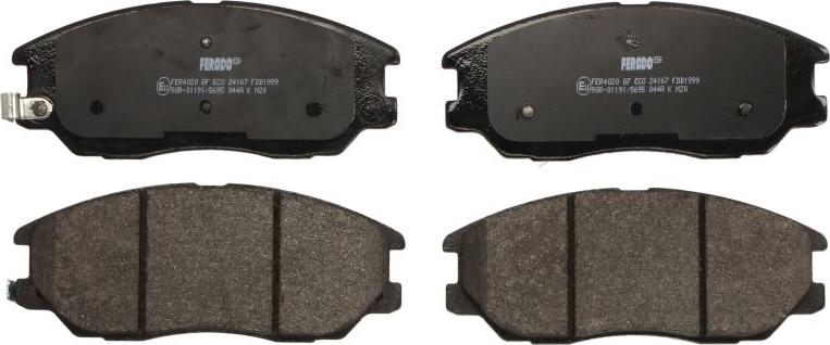 Ferodo FDB1999 - Тормозные колодки, дисковые, комплект abcparts.ee