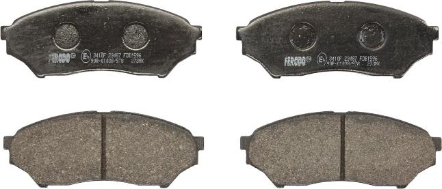 Ferodo FDB1596 - Тормозные колодки, дисковые, комплект abcparts.ee