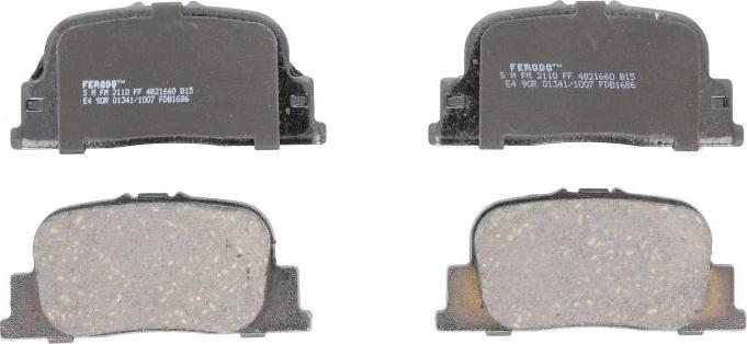 Ferodo FDB1686 - Тормозные колодки, дисковые, комплект abcparts.ee