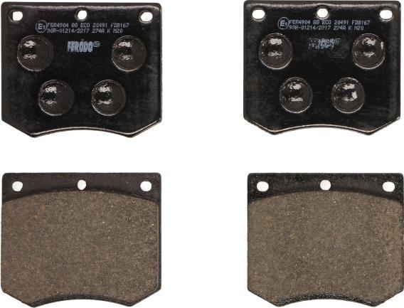 Ferodo FDB167 - Тормозные колодки, дисковые, комплект abcparts.ee