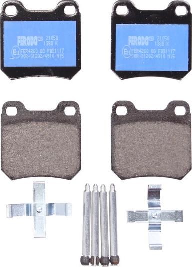 Ferodo FDB1117 - Тормозные колодки, дисковые, комплект abcparts.ee