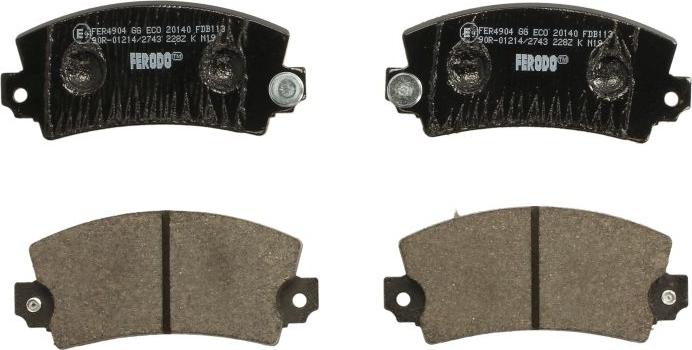 Ferodo FDB113 - Тормозные колодки, дисковые, комплект abcparts.ee