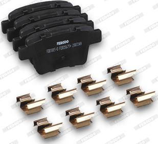 Ferodo FDB1885-D - Тормозные колодки, дисковые, комплект abcparts.ee
