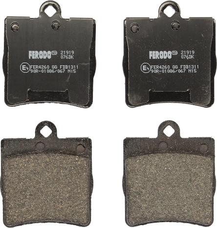 Ferodo FDB1311 - Тормозные колодки, дисковые, комплект abcparts.ee