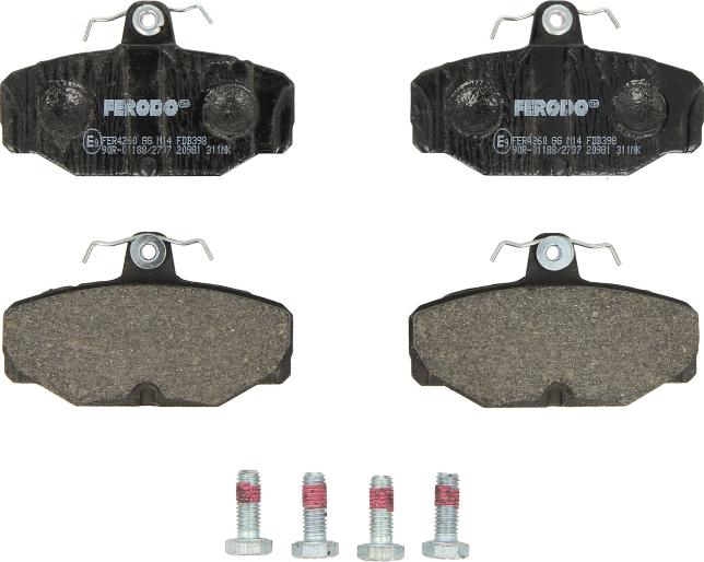 Ferodo FDB398 - Тормозные колодки, дисковые, комплект abcparts.ee