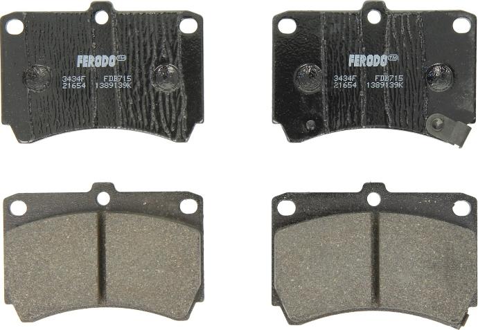 Ferodo FDB715 - Тормозные колодки, дисковые, комплект abcparts.ee