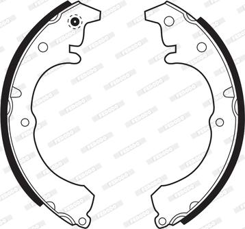 Ferodo FSB406 - Комплект тормозных колодок, барабанные abcparts.ee