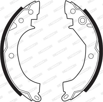 Ferodo FSB162 - Комплект тормозных колодок, барабанные abcparts.ee