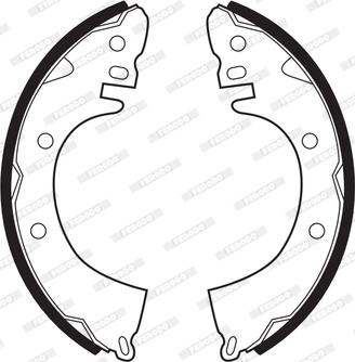 Ferodo FSB261 - Комплект тормозных колодок, барабанные abcparts.ee